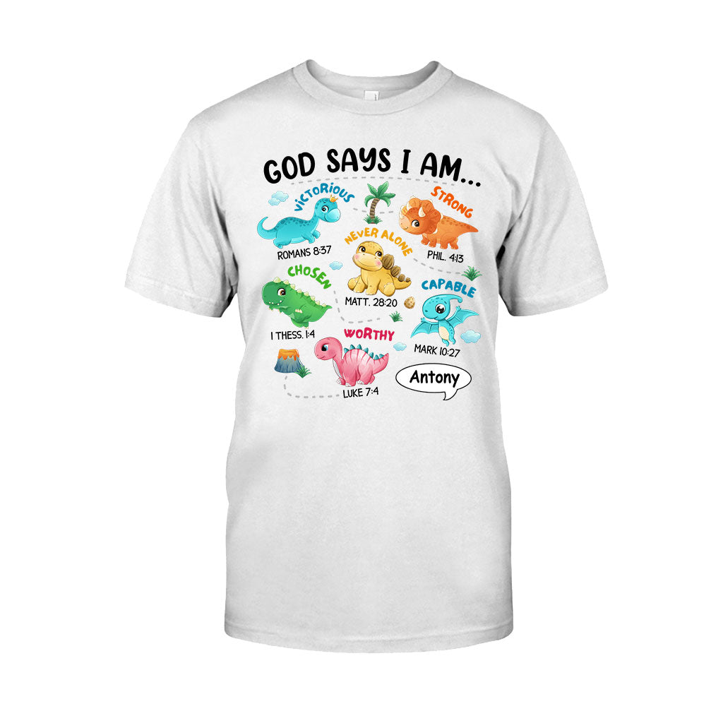 Pour mon petit-fils, je suis un dinosaure - T-shirt et sweat à capuche personnalisés pour petit-fils