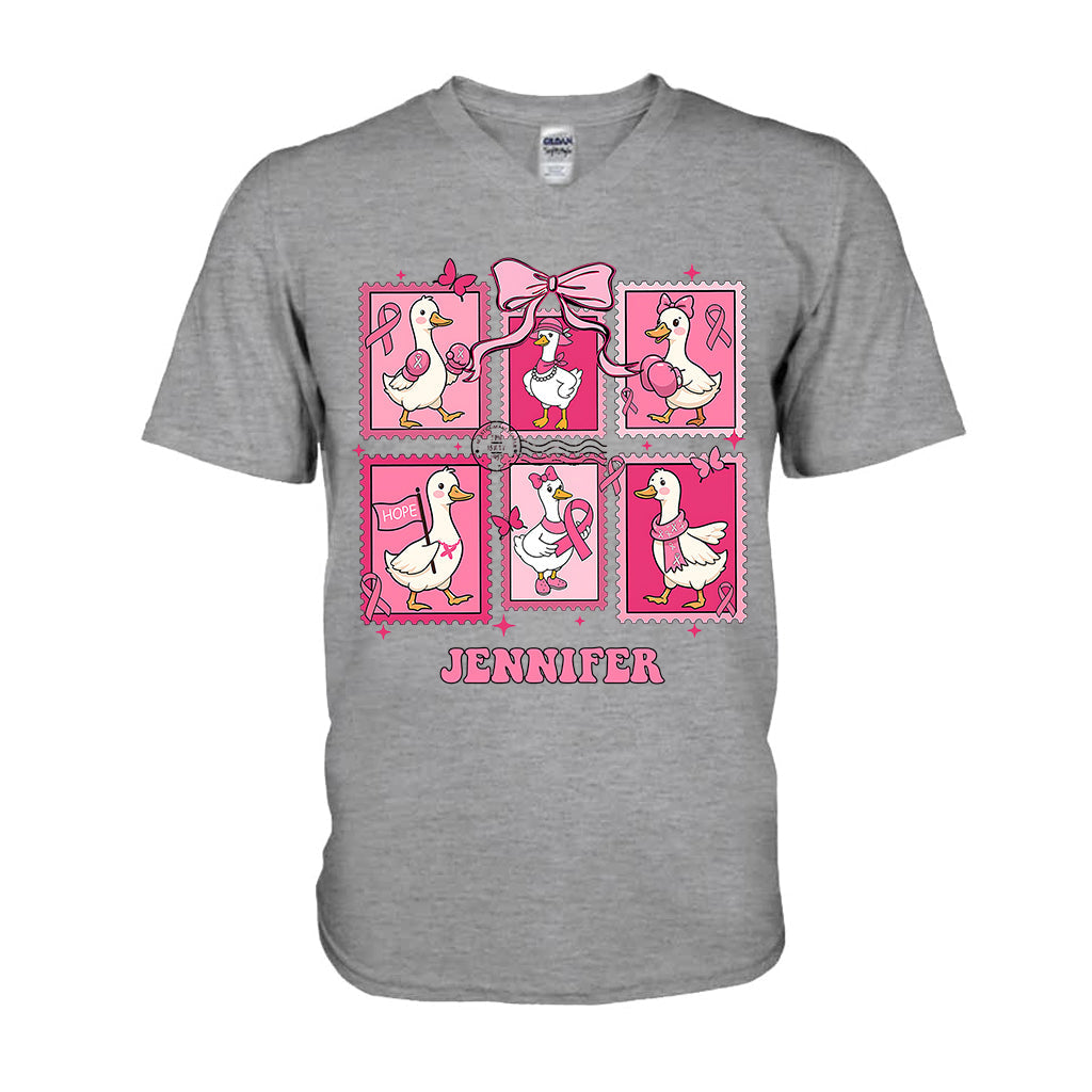 En octobre, on porte du rose - T-shirt et sweat à capuche personnalisés pour la sensibilisation au cancer du sein