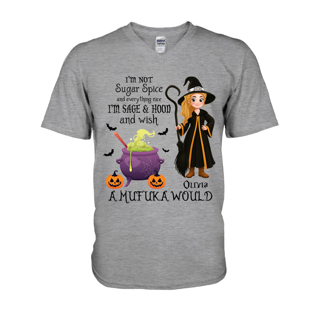 Je ne suis pas du sucre, des épices et tout ce qui est gentil - T-shirt et sweat à capuche de sorcière personnalisés