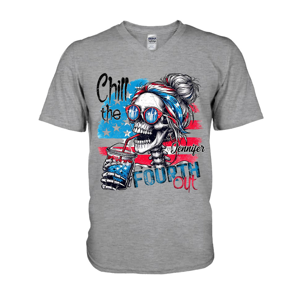 Chill the Fourth Out - T-shirt et sweat à capuche personnalisés avec tête de mort