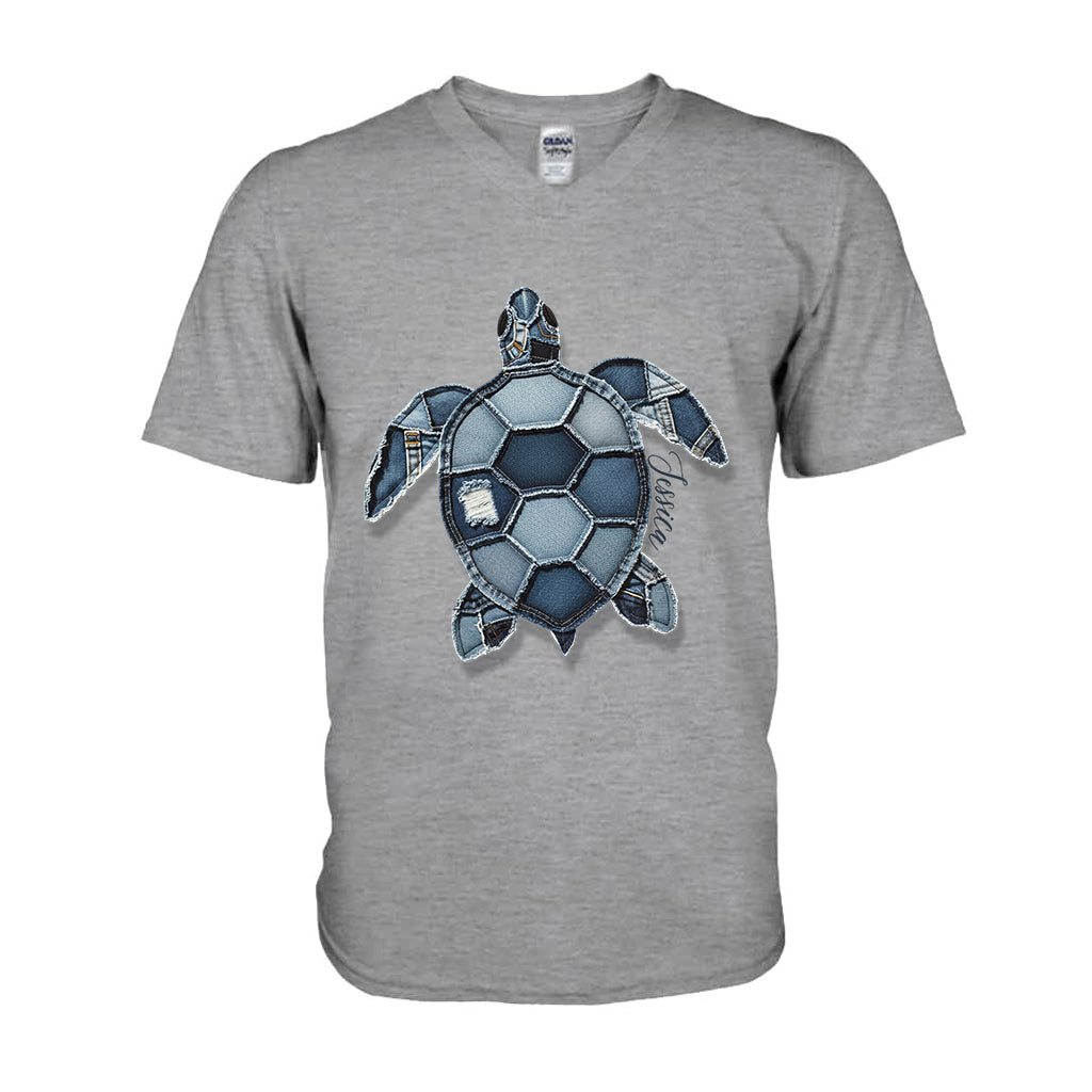 Blue Turtle - Personalized Turtle T-shirt And Hoodie