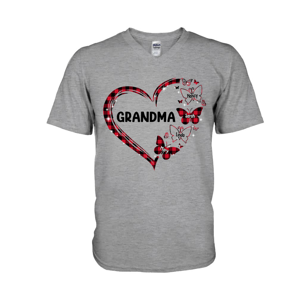 Grand-mère Papillon - Cadeau pour grand-mère, maman - T-shirt et sweat à capuche personnalisés