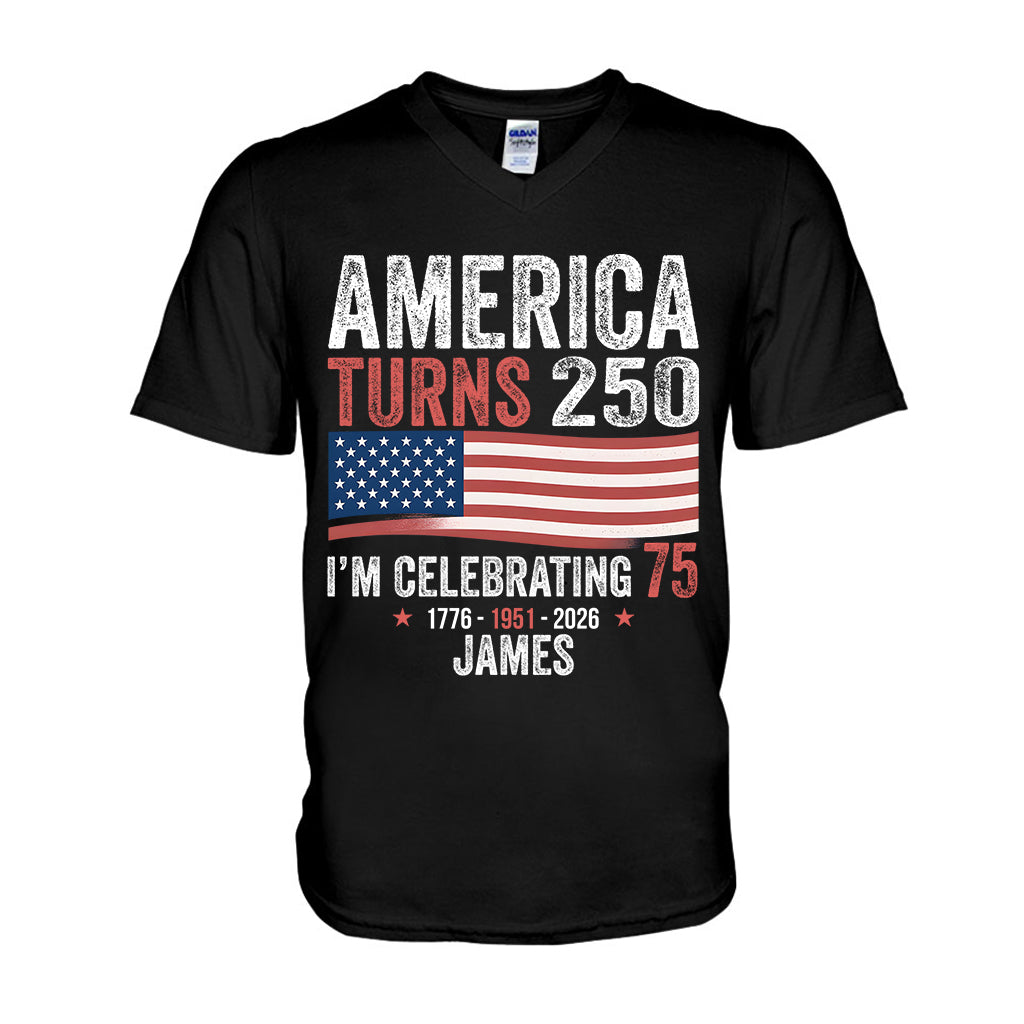 USA 250th Anniversary, Birthday Gift - Personalized Birthday T-shirt And Hoodie