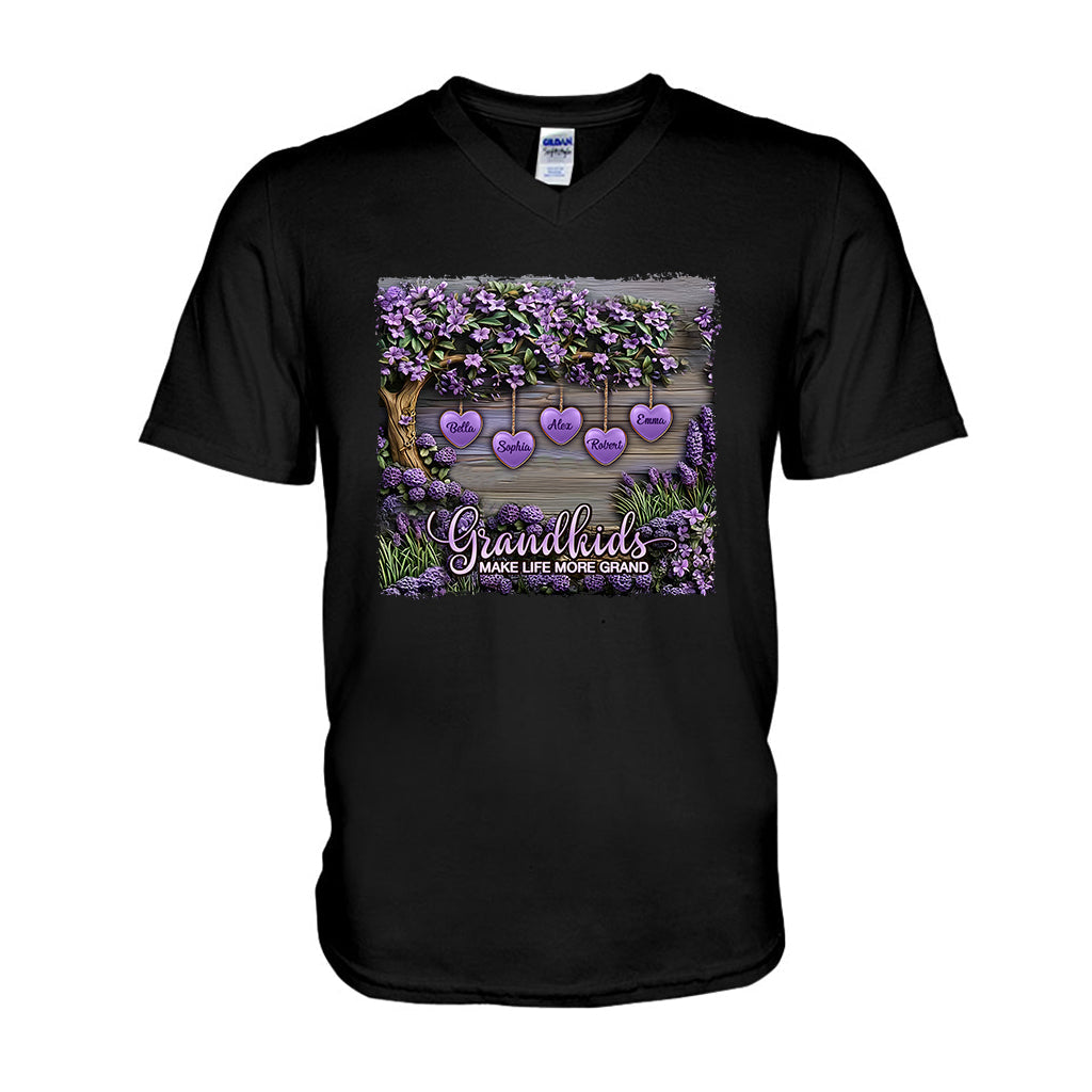 Les petits-enfants rendent la vie plus belle - T-shirt et sweat à capuche personnalisés pour grand-mère