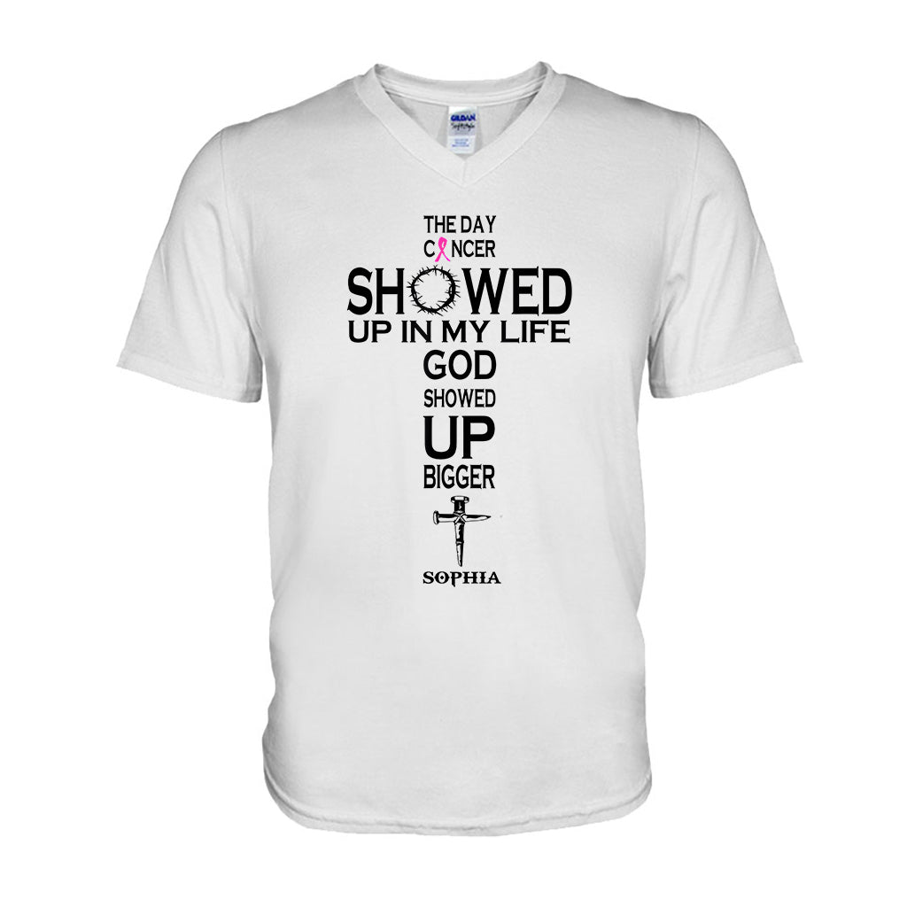La foi plutôt que la peur - T-shirt et sweat à capuche personnalisés pour la sensibilisation au cancer du sein