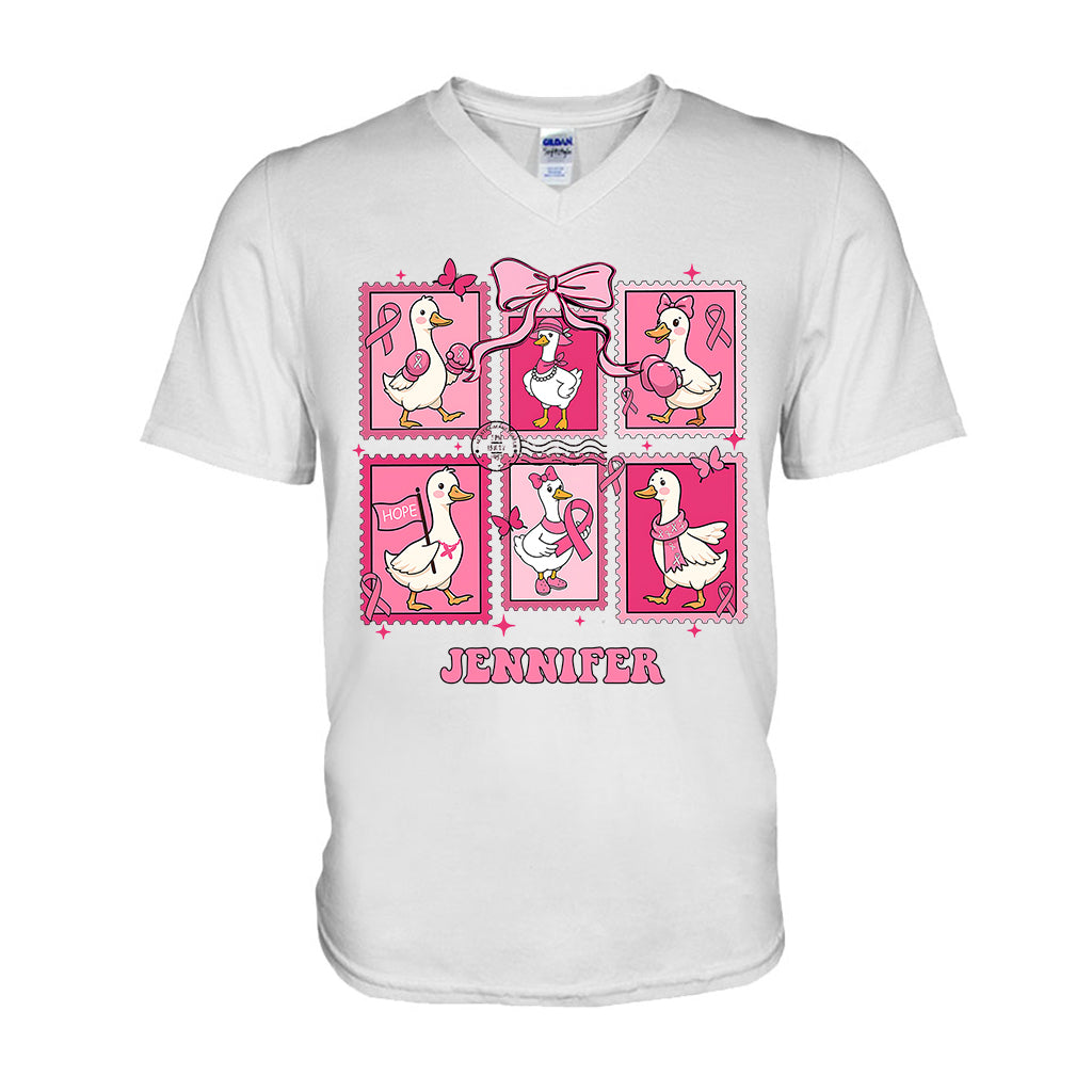 En octobre, on porte du rose - T-shirt et sweat à capuche personnalisés pour la sensibilisation au cancer du sein