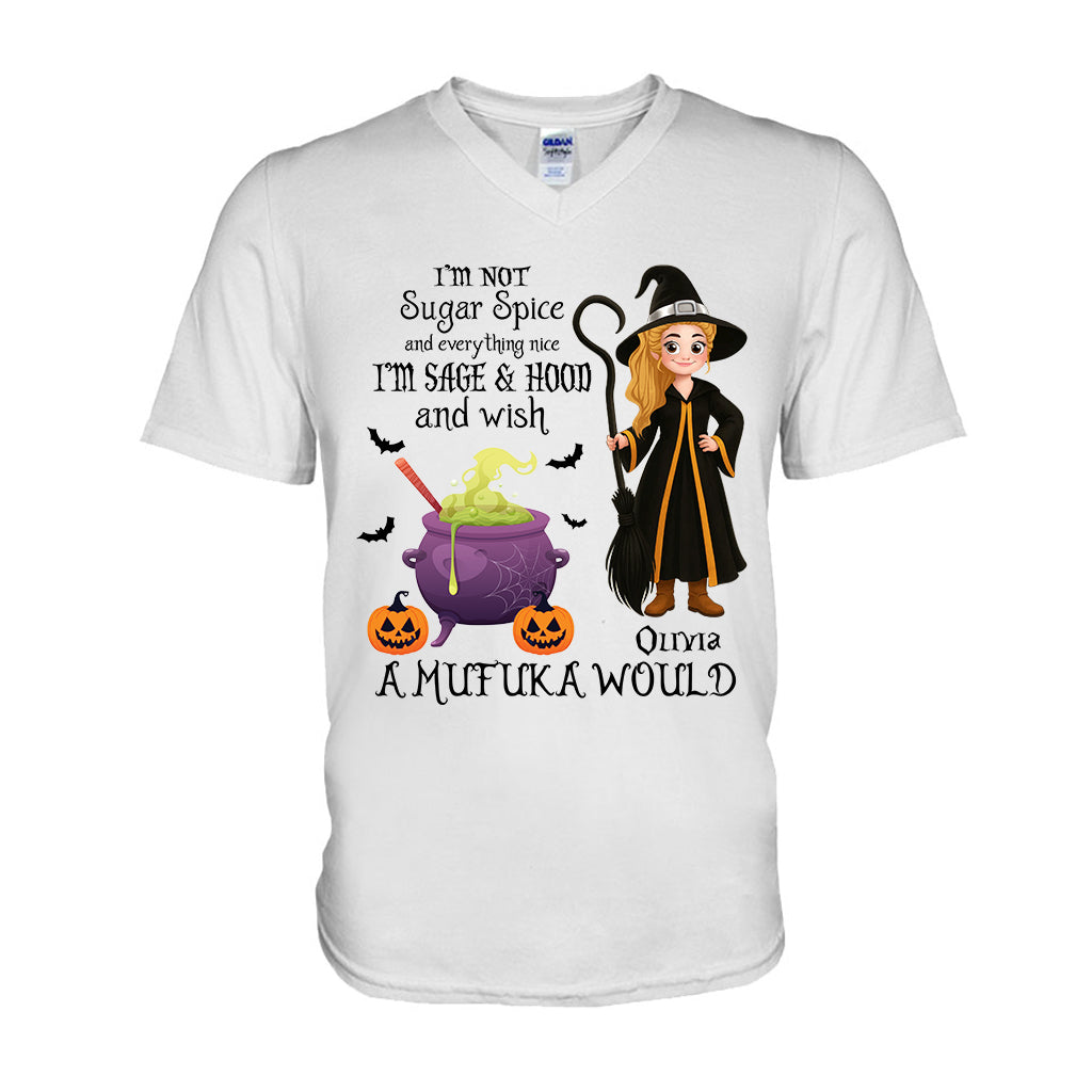 Je ne suis pas du sucre, des épices et tout ce qui est gentil - T-shirt et sweat à capuche de sorcière personnalisés