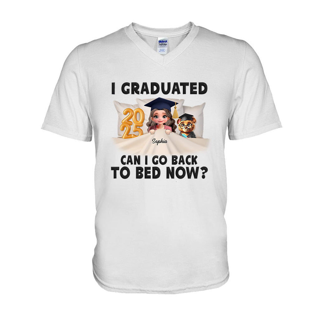 J'ai obtenu mon diplôme ! Je peux retourner me coucher maintenant ? - T-shirt et sweat à capuche personnalisés pour la remise des diplômes