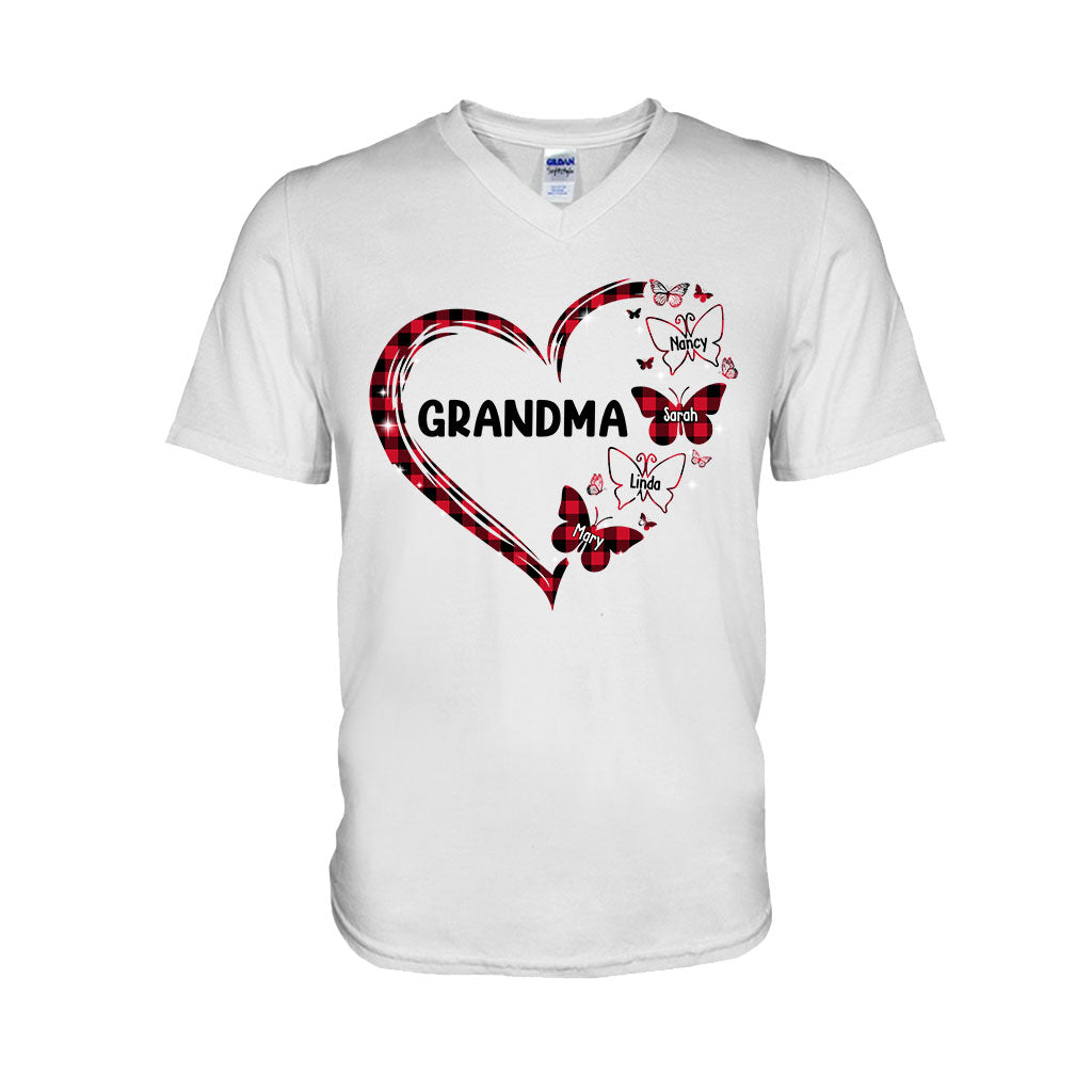 Grand-mère Papillon - Cadeau pour grand-mère, maman - T-shirt et sweat à capuche personnalisés
