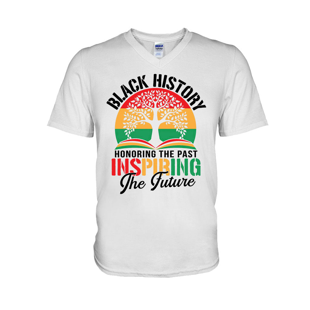 Black History Honoring The Past Inspiring The Future - Personalized African American T-shirt And Hoodie