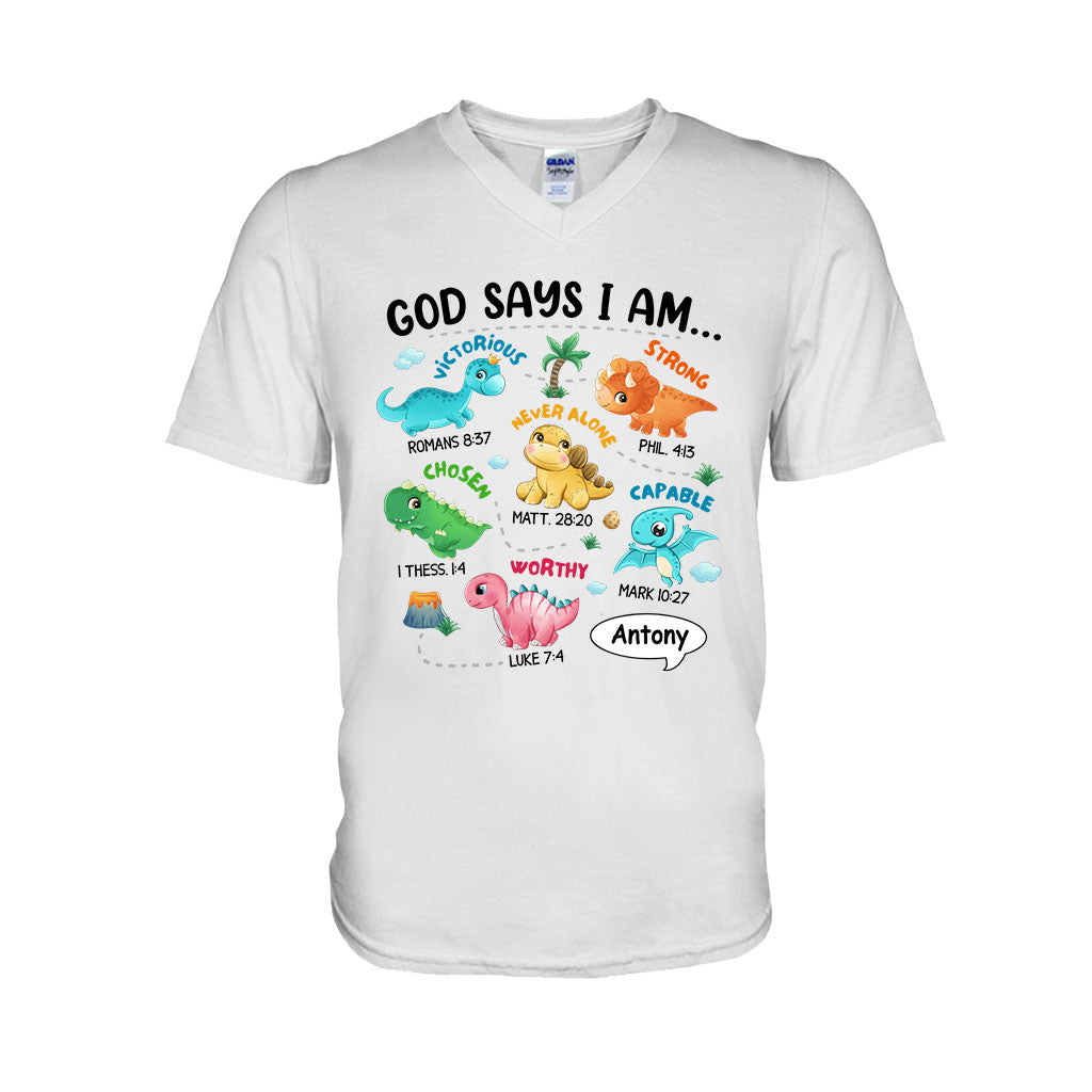 Pour mon petit-fils, je suis un dinosaure - T-shirt et sweat à capuche personnalisés pour petit-fils