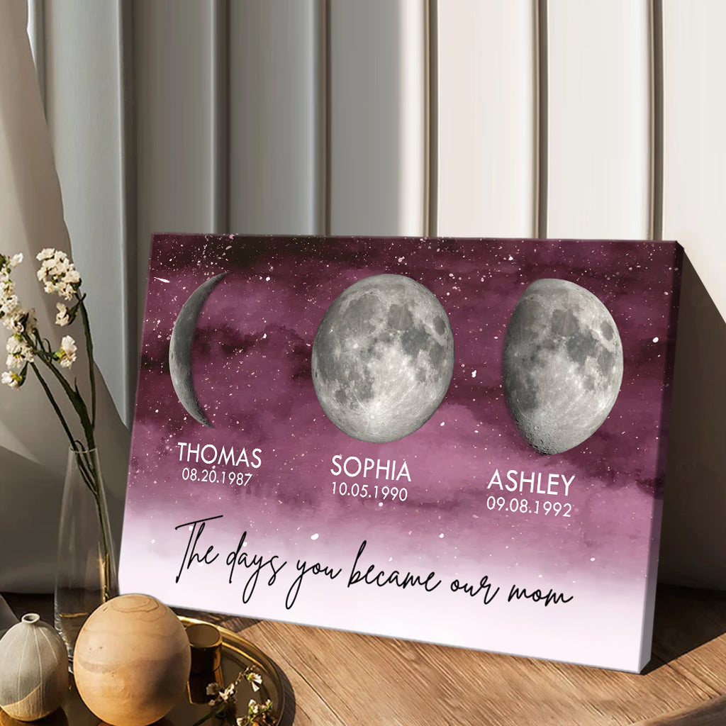 Les jours où tu es devenue notre maman - Toile et affiche personnalisées pour maman