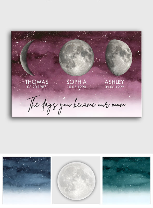 Les jours où tu es devenue notre maman - Toile et affiche personnalisées pour maman