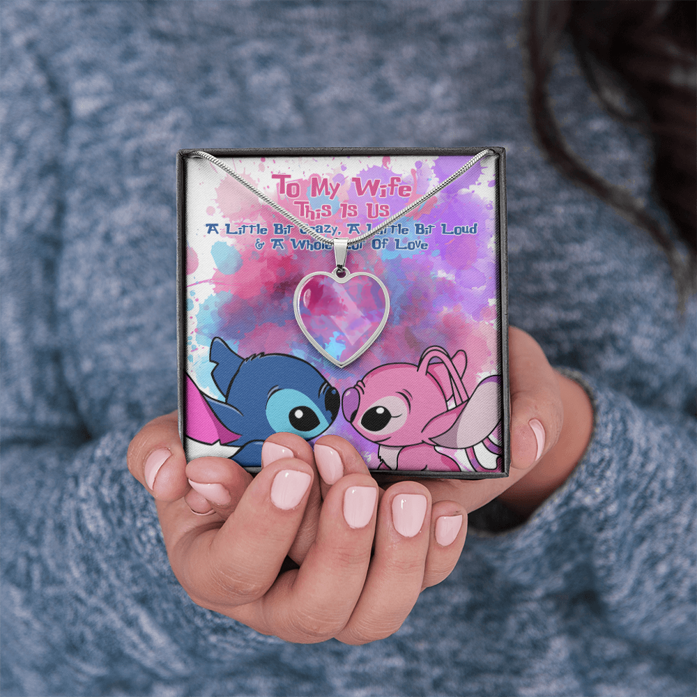 This Is Us - Personalized Couple Ohana Heart Pendant Necklace - sth5300