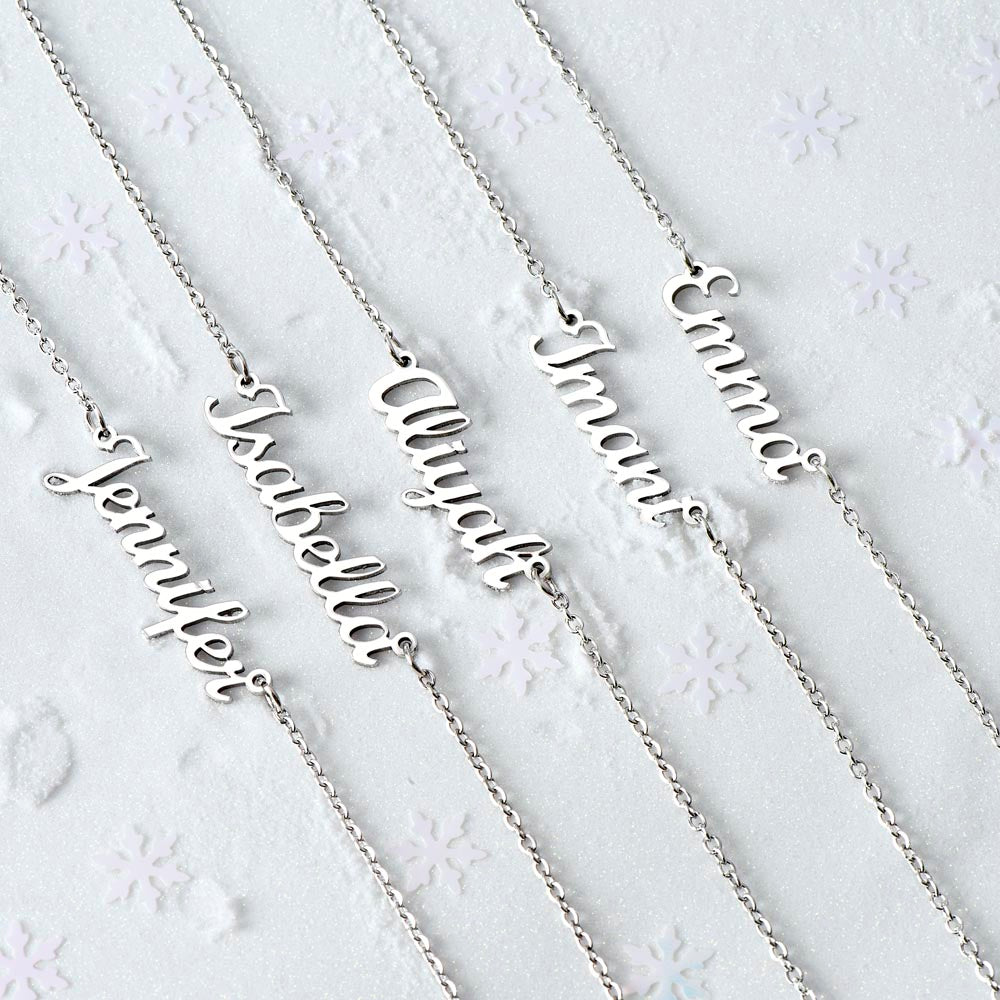 Collier personnalisé avec nom (sans carte) 