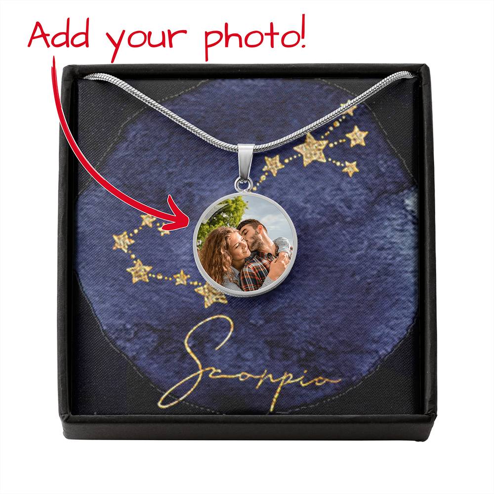 Collier Signe du Zodiaque - Pendentif Rond Horoscope Personnalisé - hrs5026
