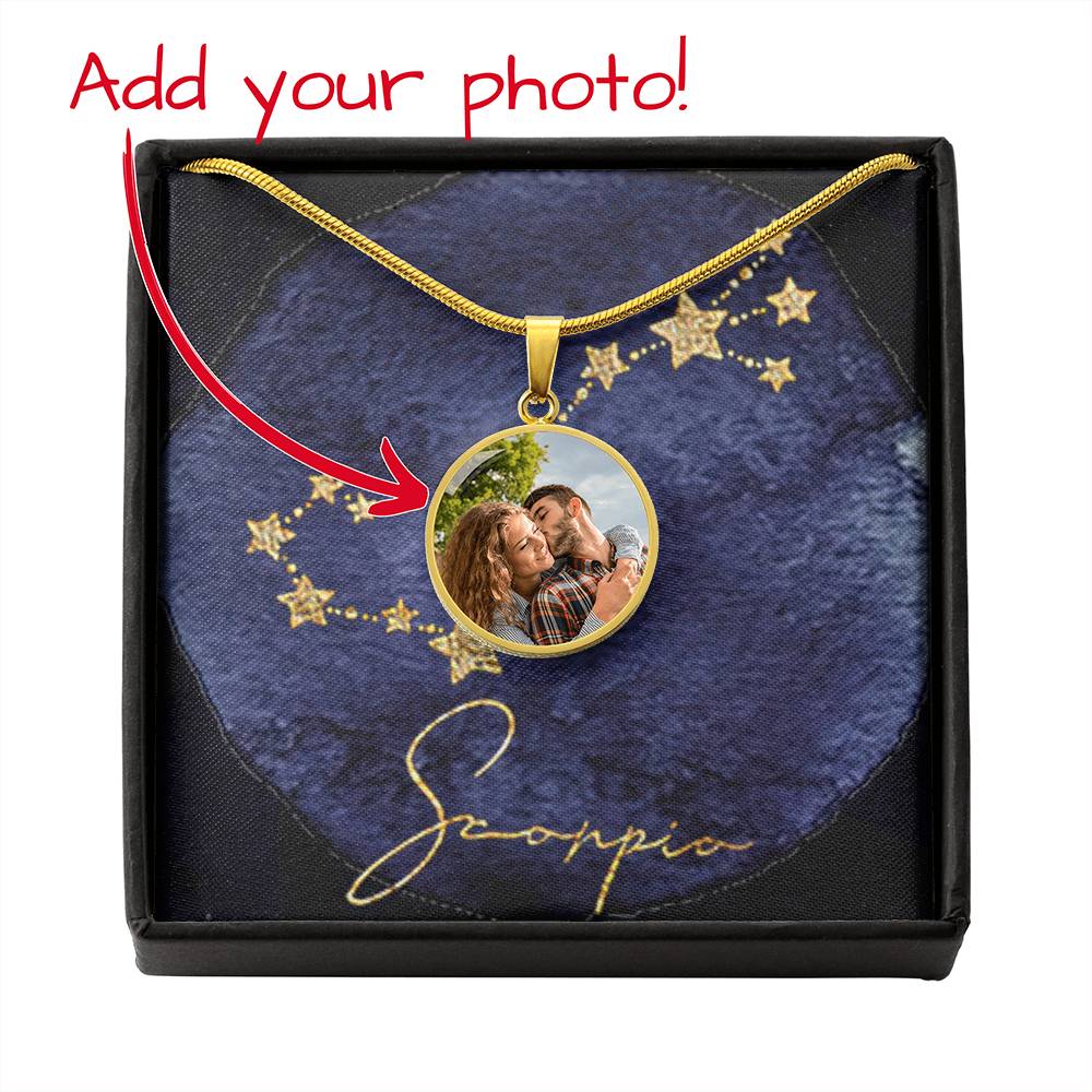 Collier Signe du Zodiaque - Pendentif Rond Horoscope Personnalisé - hrs5026