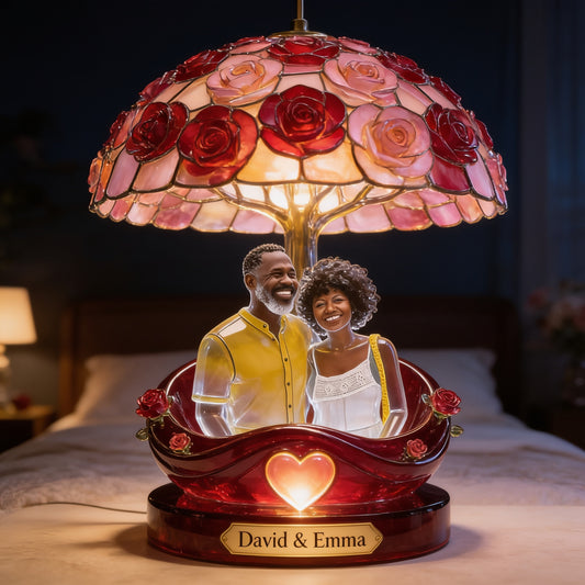 Veilleuse LED acrylique personnalisée avec n'importe quelle photo de vous et moi - Veilleuse LED en acrylique pour couple - Photo personnalisée « Vous et moi »