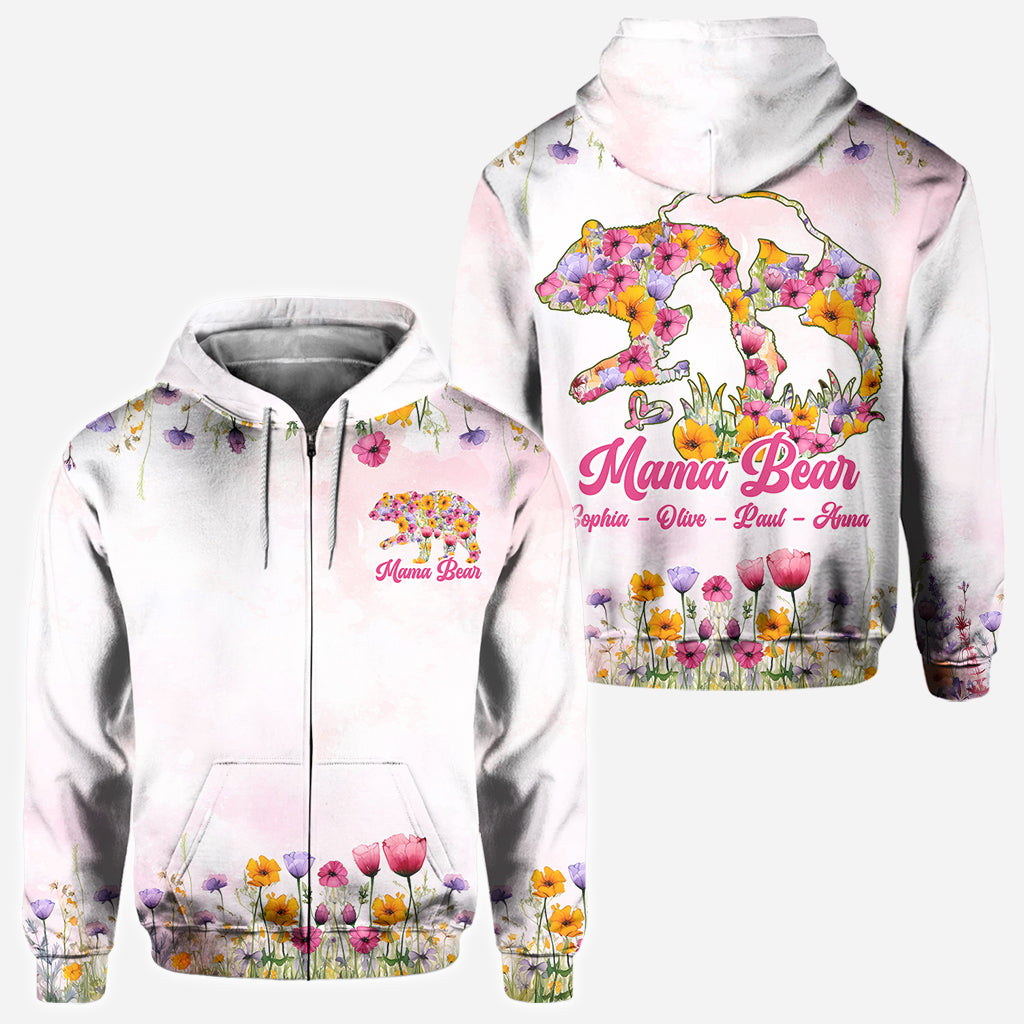 T-shirt personnalisé « Maman Ours » - T-shirt intégral pour maman