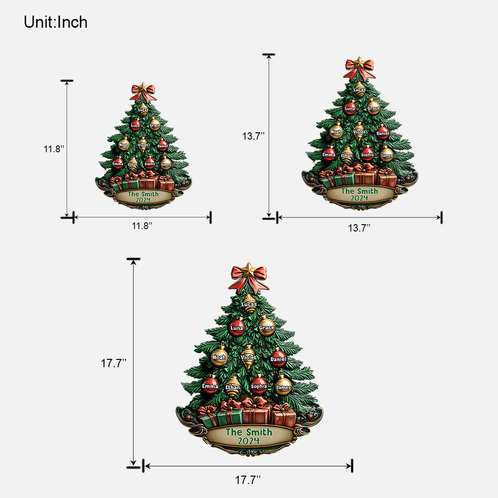 Joyeux Noël - Panneau en bois personnalisé pour la famille