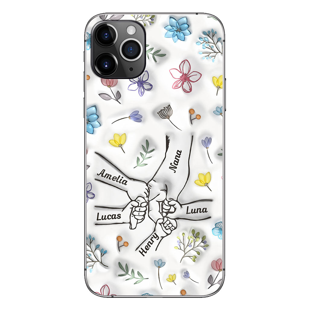 Mamie qui se tient la main - Coque de téléphone personnalisée pour grand-mère