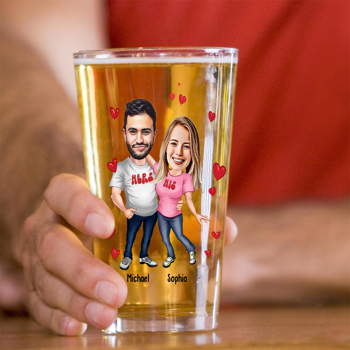 Félicitations pour être mon mari ! - Verre à bière personnalisé pour couple