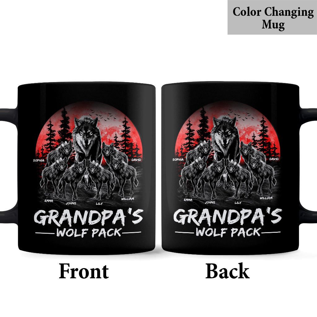 Grandpa's Wolf Pack - Personalized Grandpa Mug