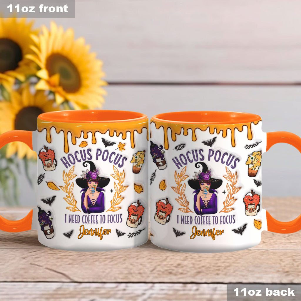 I Need Coffee - Personalized Witch Accent Mug