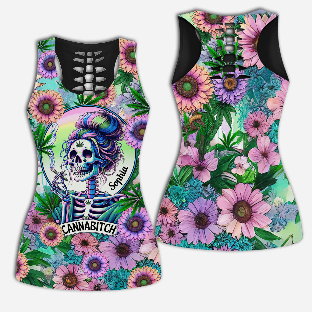 Cannabitch - Débardeur et short femme Weed Hollow personnalisés