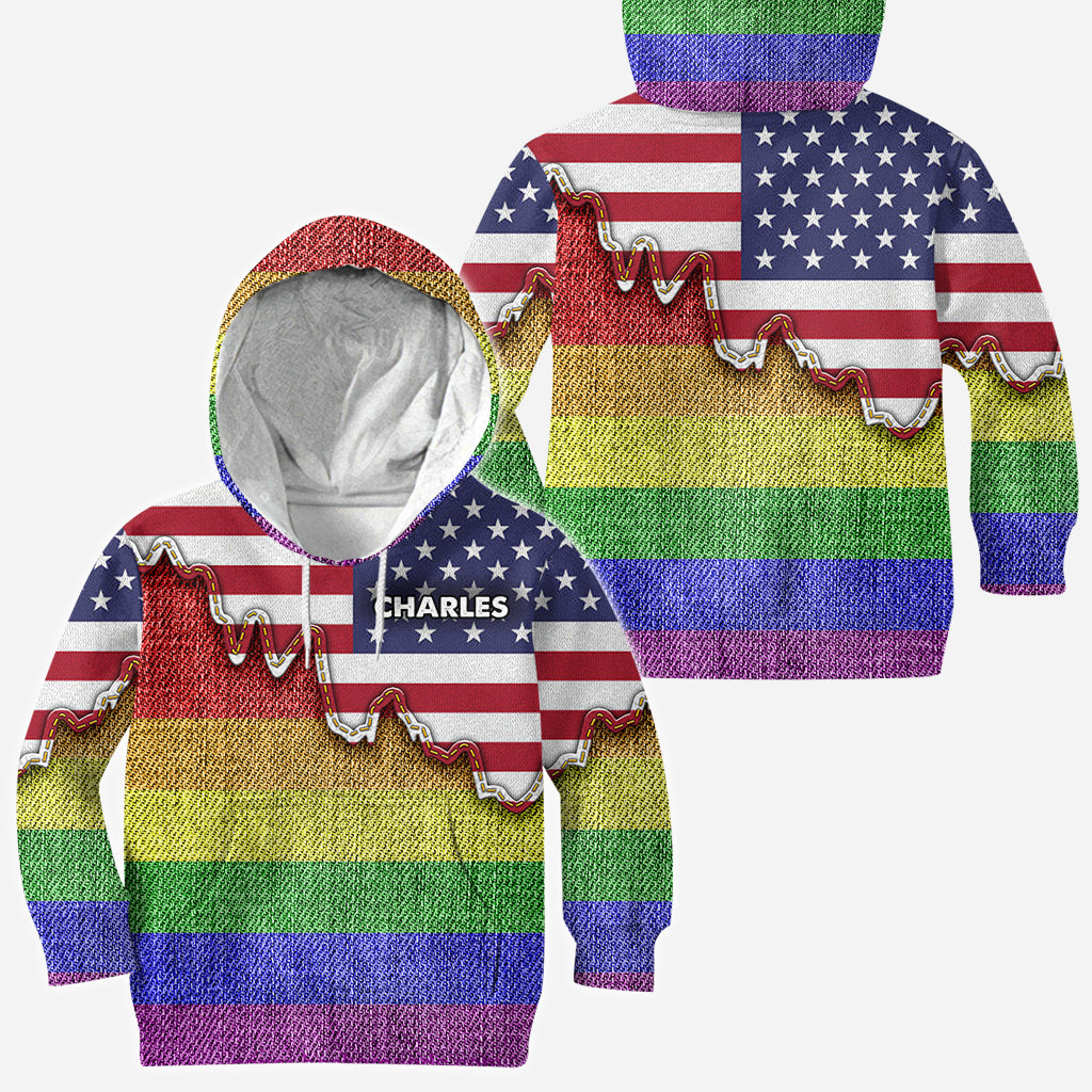 Je suis courageux, je suis meurtri. True Colors - T-shirt personnalisé de soutien LGBT.