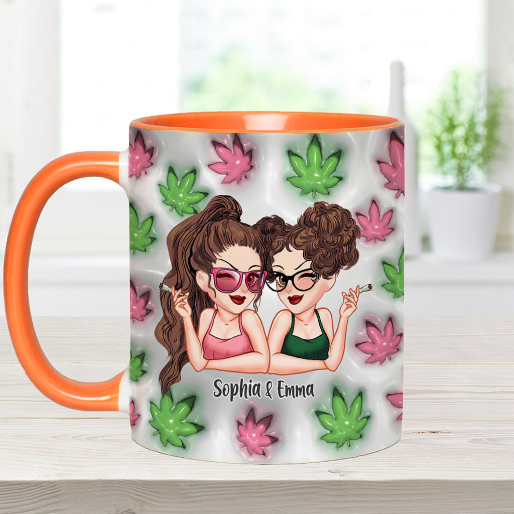 Meilleurs potes pour toujours - Mug personnalisé avec motif cannabis