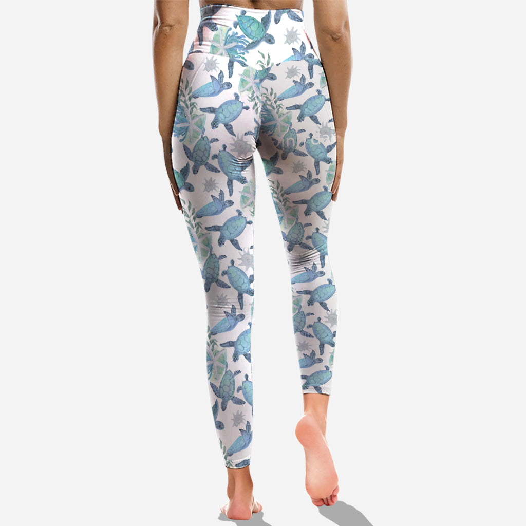 J'adore les tortues - Débardeur et legging personnalisés avec croix de tortues