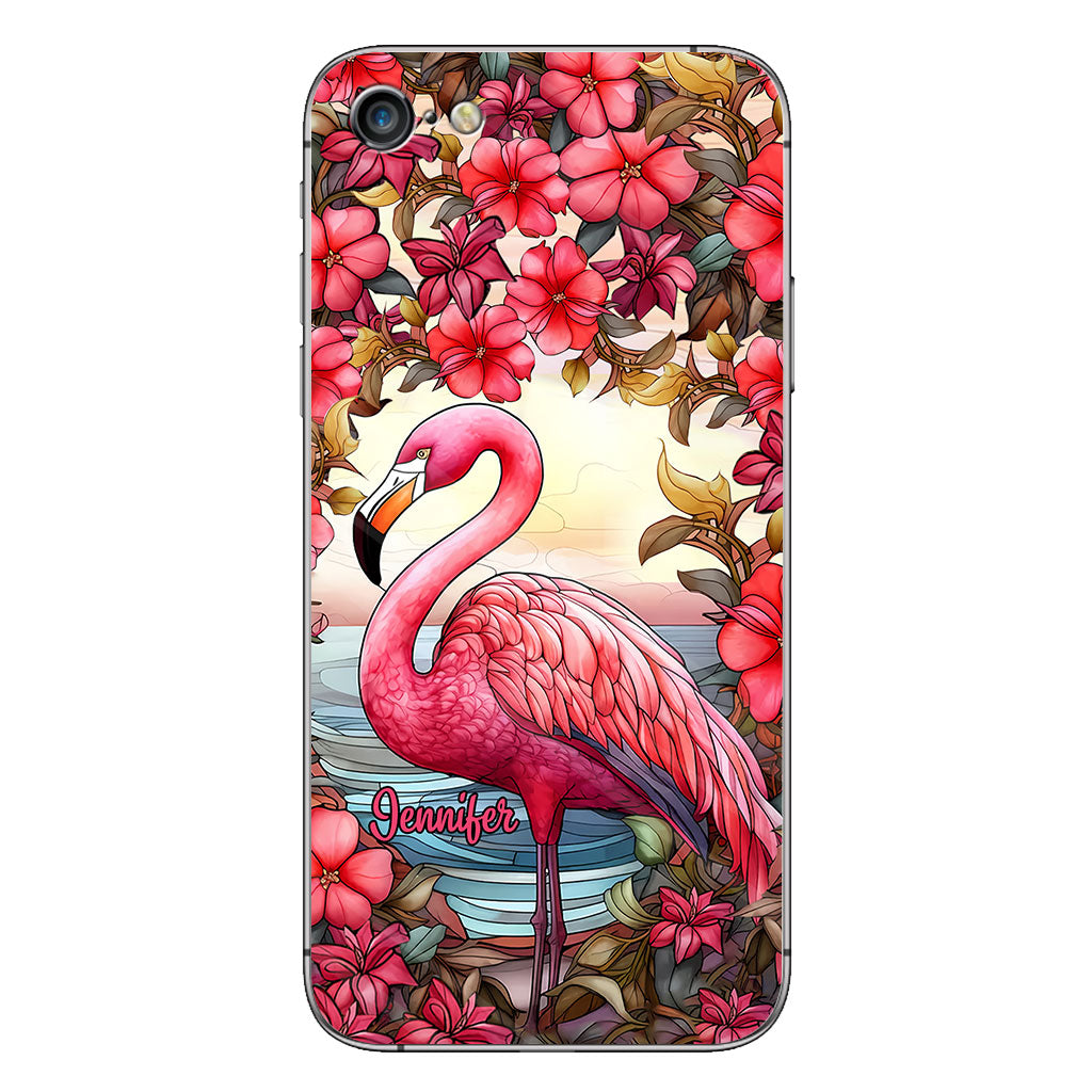 Coque de téléphone personnalisée flamant rose « J’adore les flamants roses »