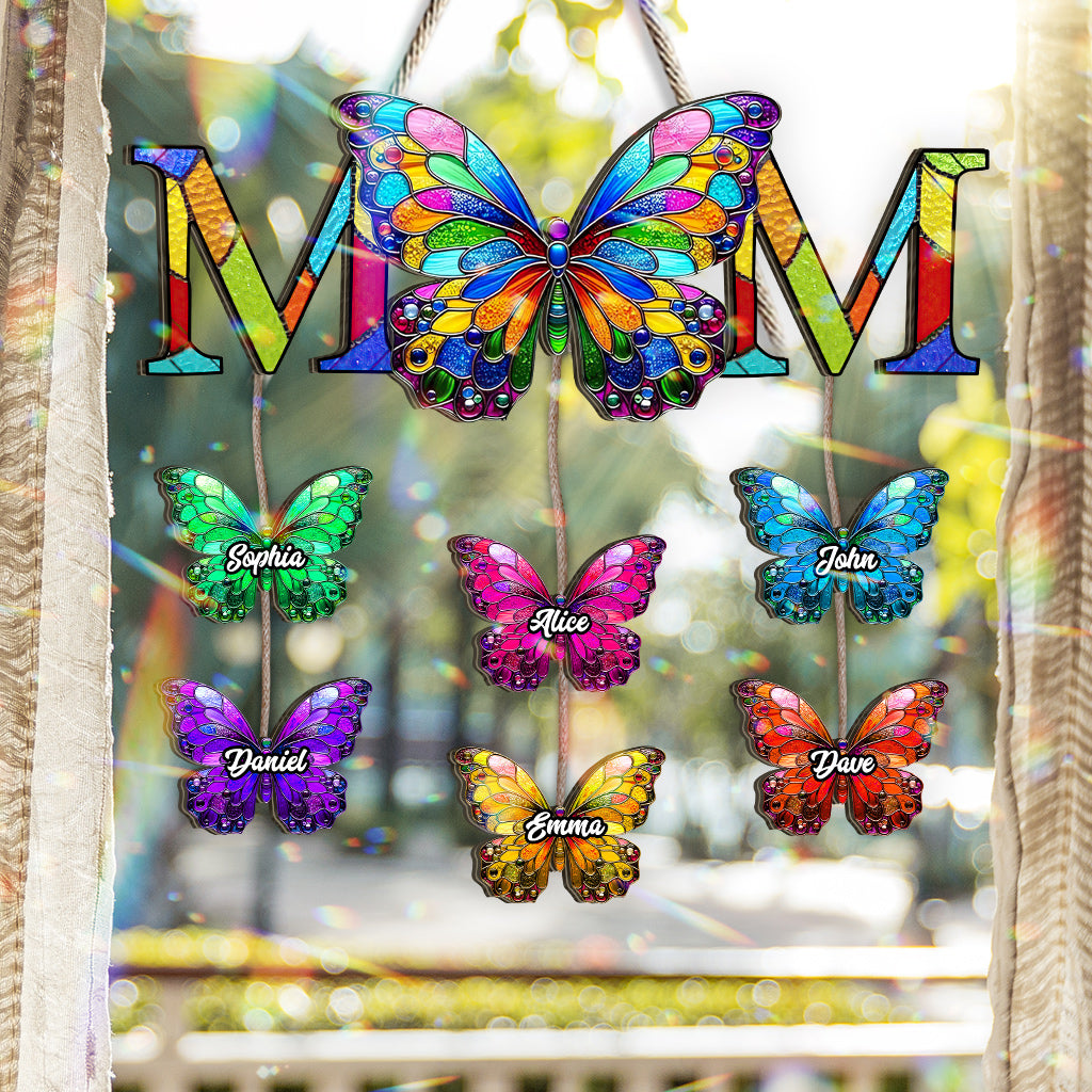 Beautiful Butterfly Mom - Personalized Mother Pallet Wood Sign