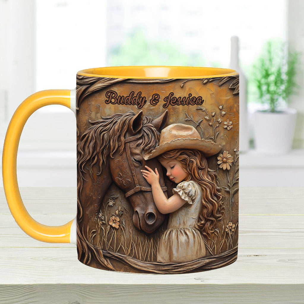Mug personnalisé « Juste une fille qui aime les chevaux »