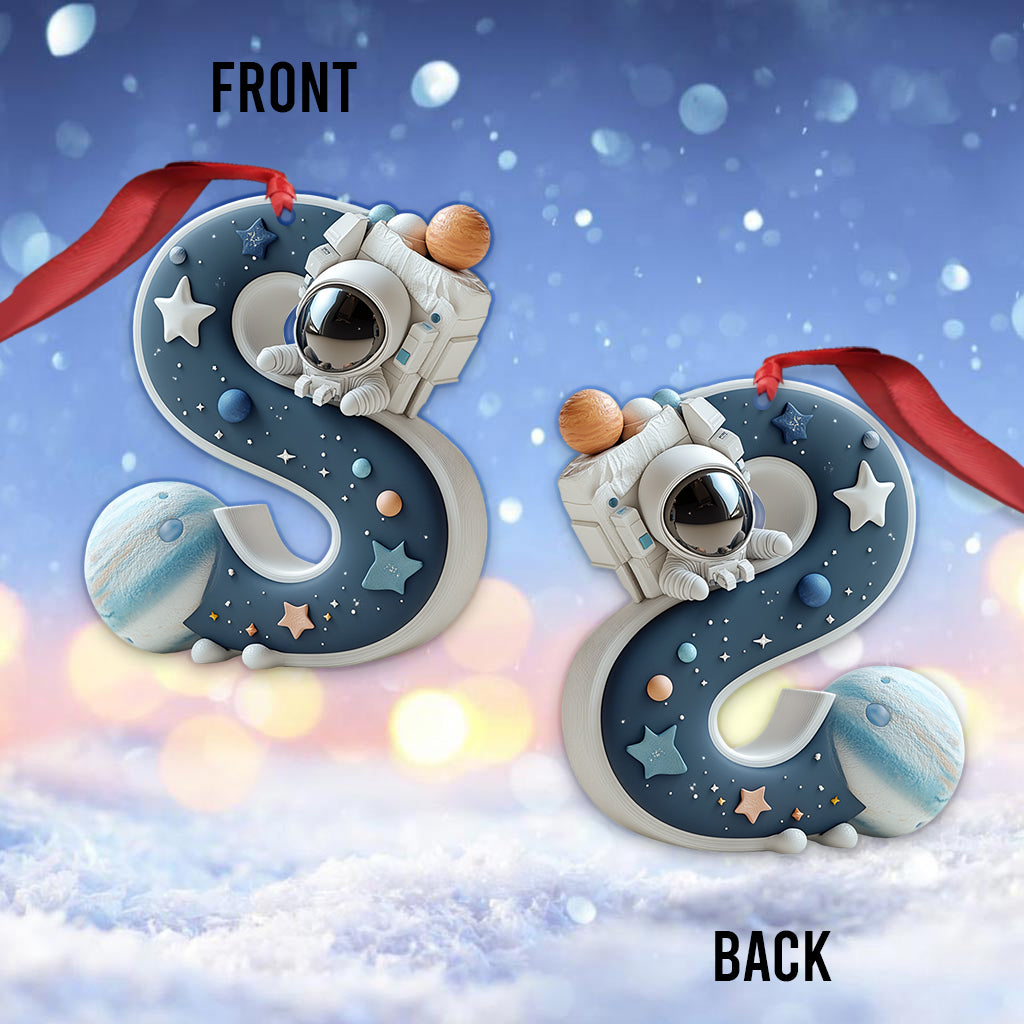 Space Letter Ornament - Personalized Kid Ornament