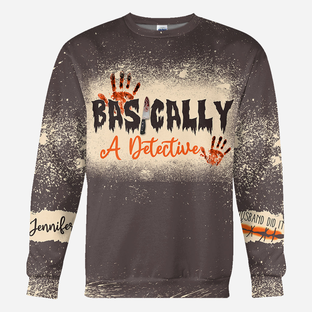 T-shirt personnalisé intégral « En gros, un détective »