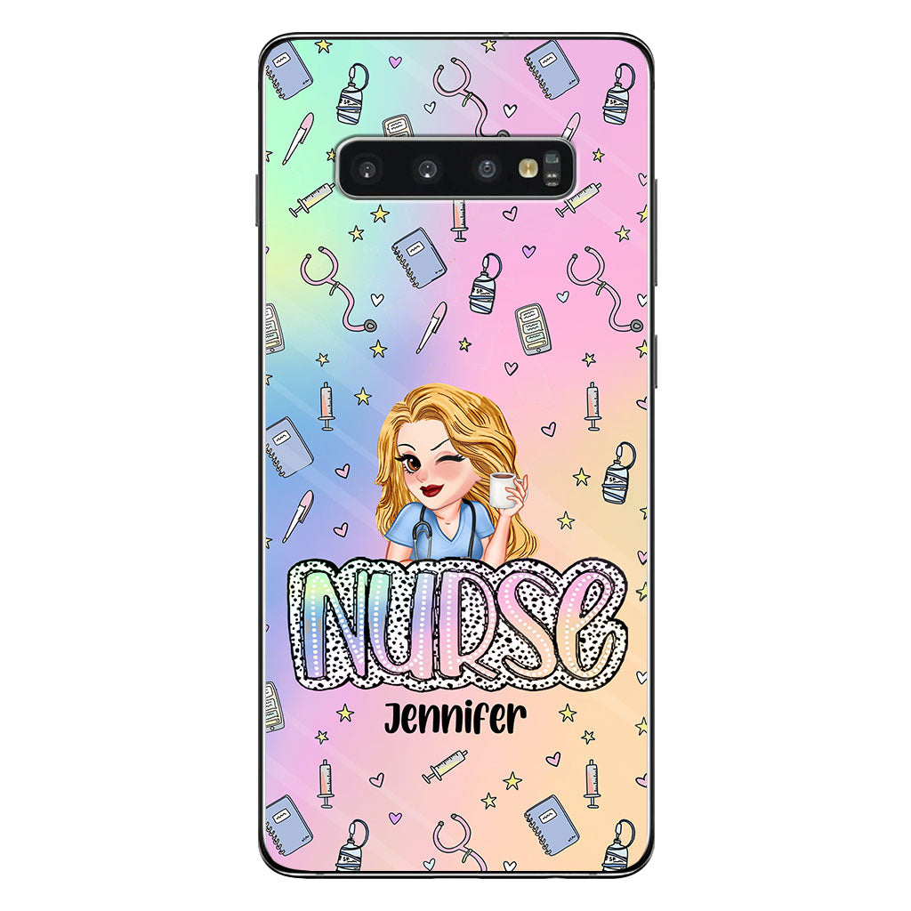 Vie d'infirmière - Étui de téléphone transparent personnalisé pour infirmière