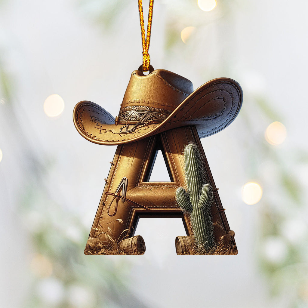 Western Letters - Personalized Ornament