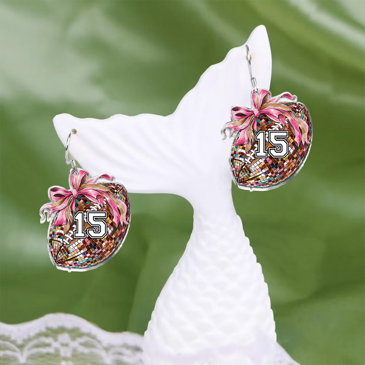 Maman Footballeuse - Boucles d'oreilles personnalisées sur le thème du football