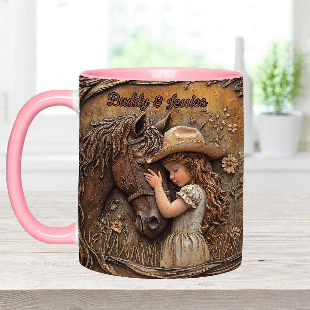 Mug personnalisé « Juste une fille qui aime les chevaux »