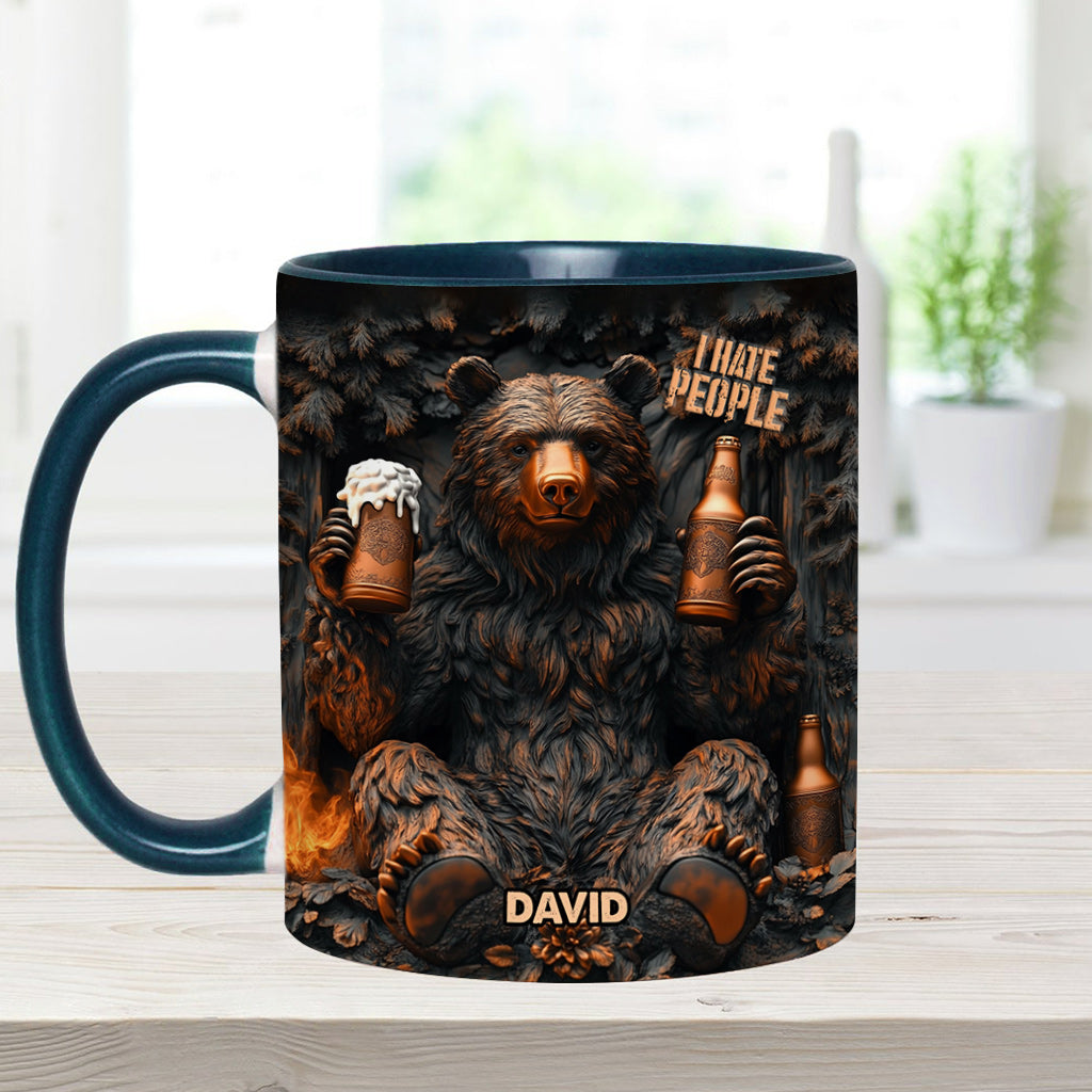 Je déteste les gens - Mug de camping personnalisé