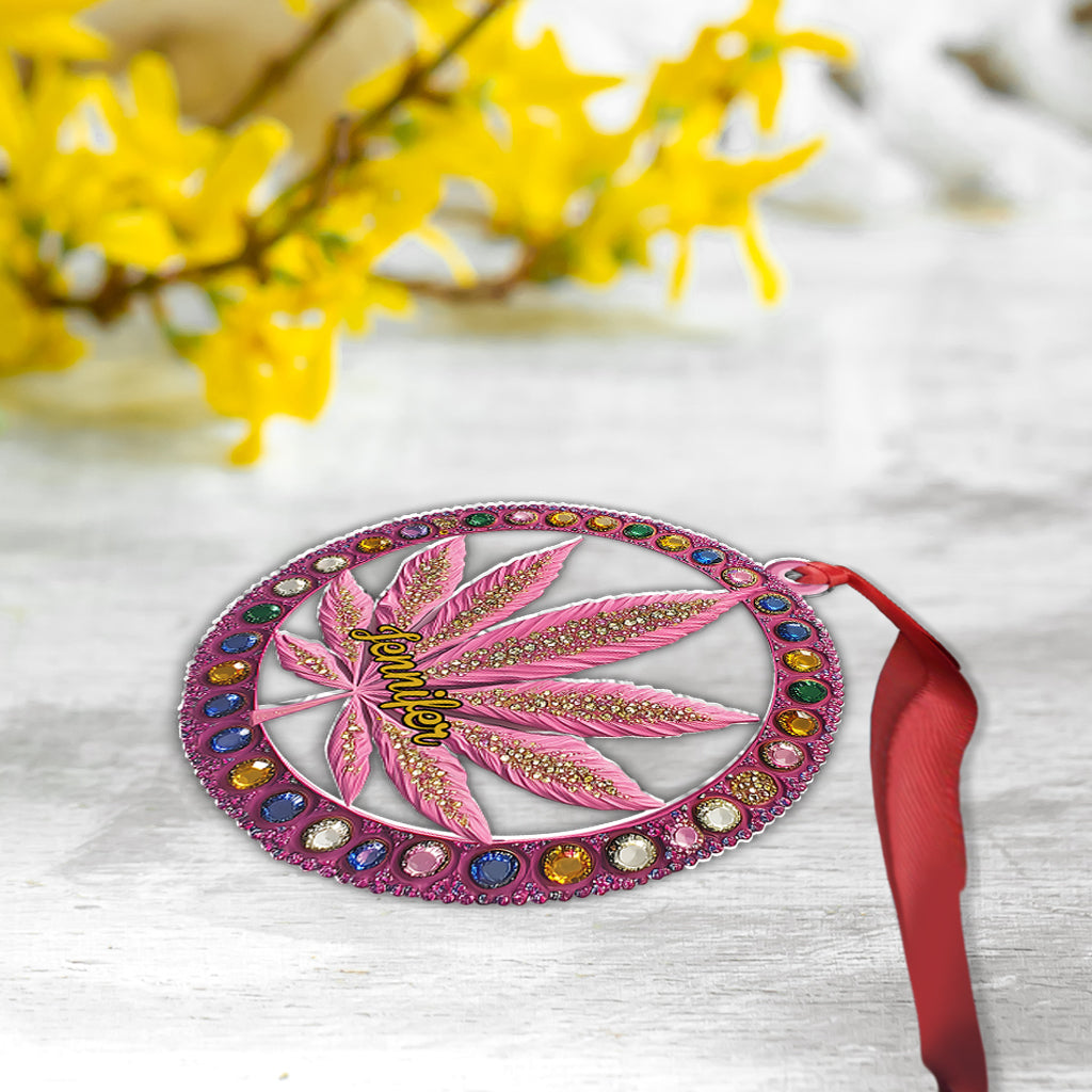 Stoner Chick - Personalized Weed Custom Shaped Ornament