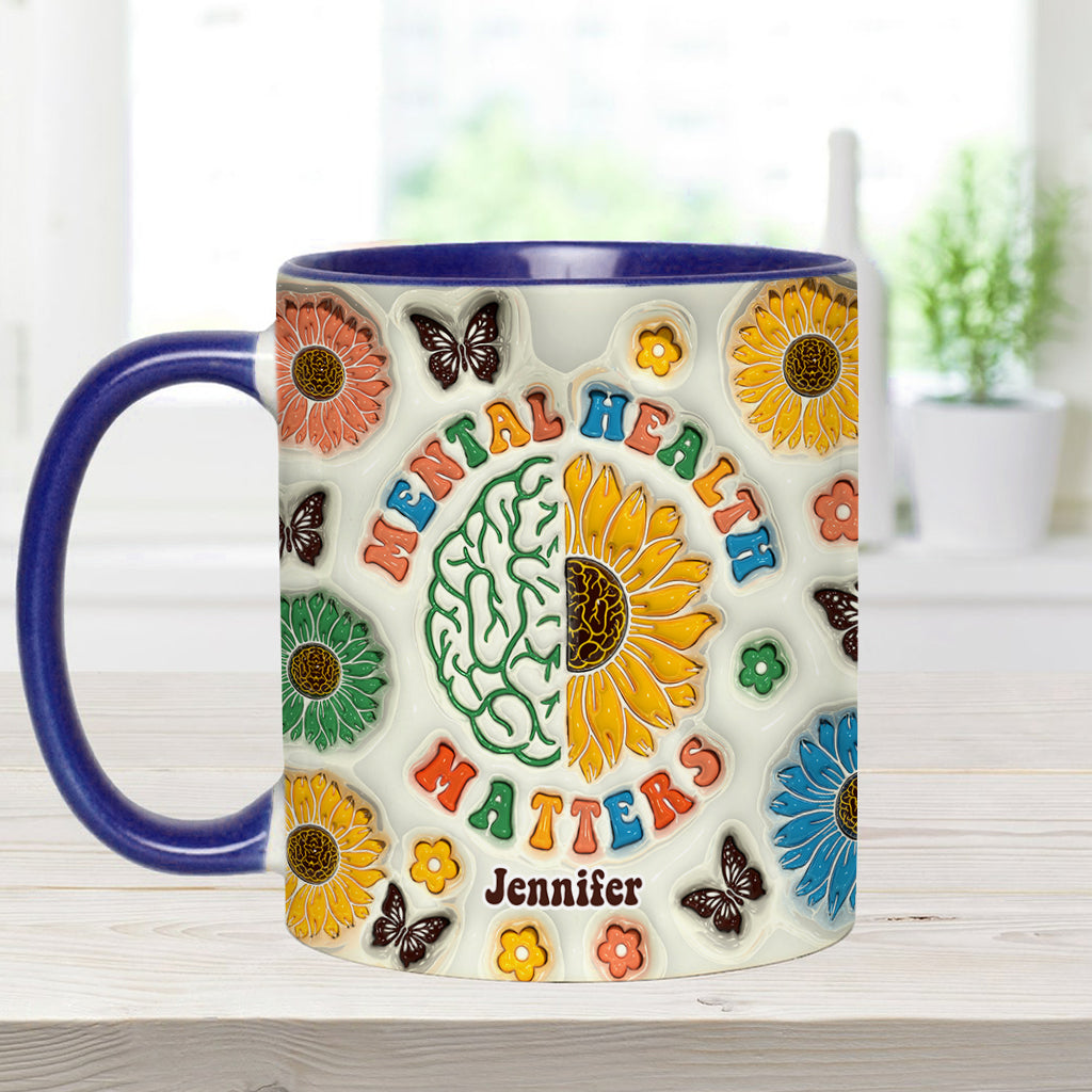 La santé mentale compte - Mug personnalisé pour la sensibilisation à la santé mentale