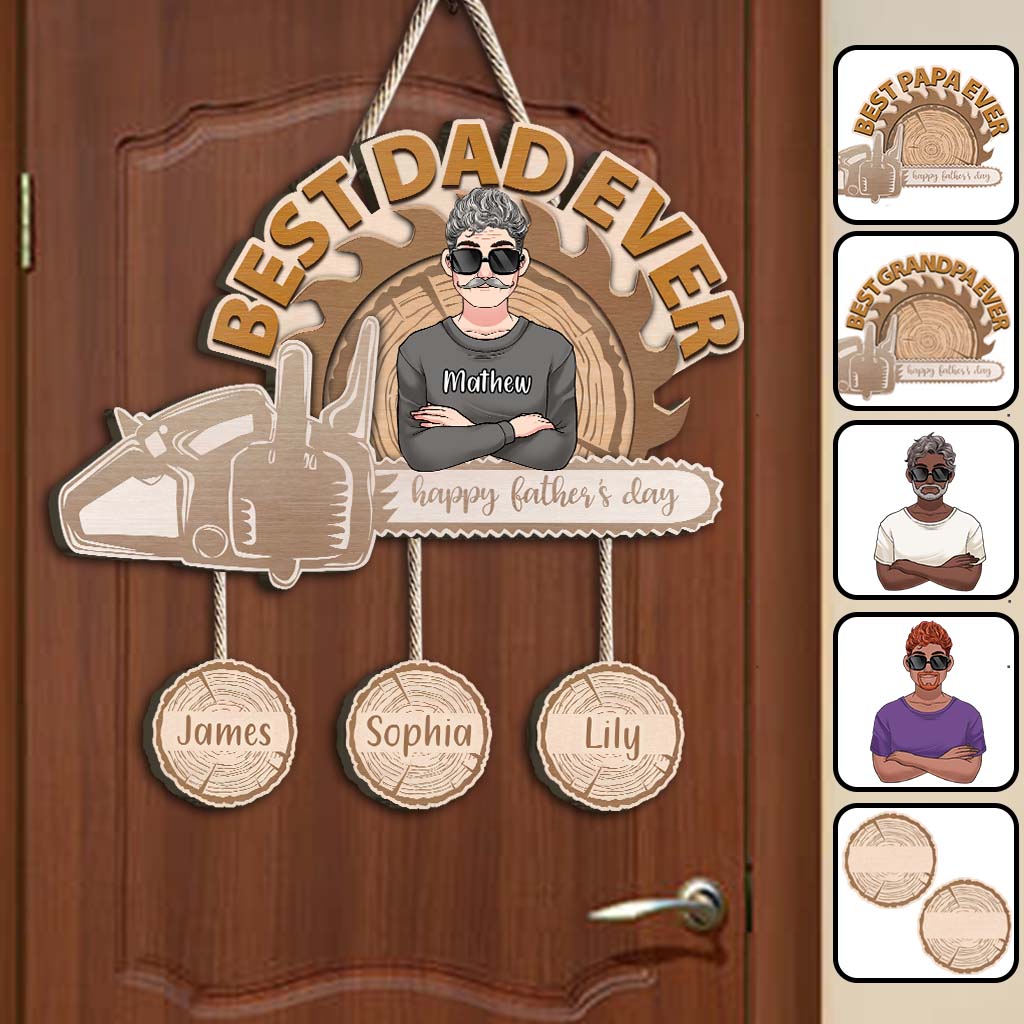 Best Dad Ever - Personalized Father Pallet Wood Sign