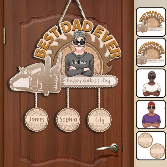 Meilleur papa du monde - Panneau personnalisé en bois de palette « Papa »