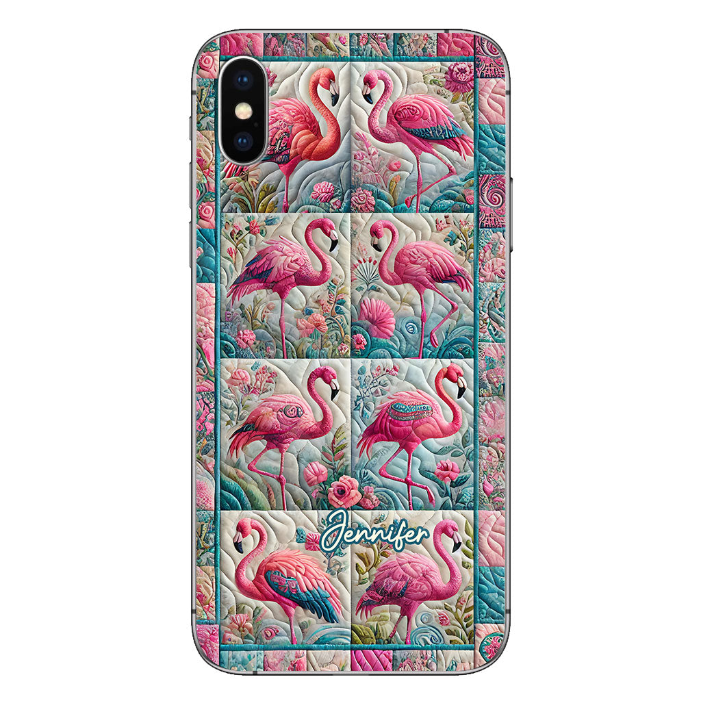 Coque de téléphone flamant rose vintage personnalisée