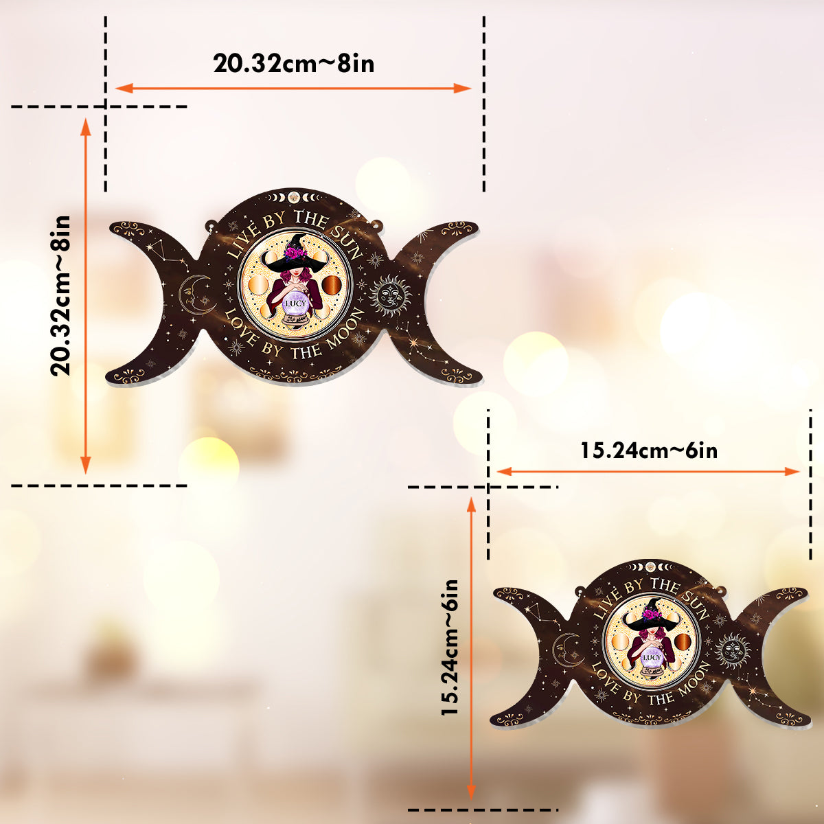 Comme en haut, comme en bas - Attrape-soleil personnalisé à suspendre à la fenêtre, inspiré des sorcières 