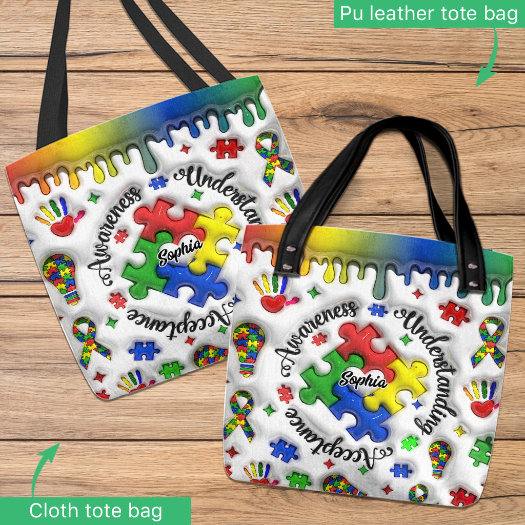 Autism Awareness - Personalized Autism Awareness Tote Bag