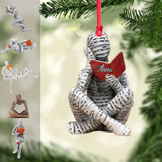 J'adore lire des livres - Ornement de livre personnalisé